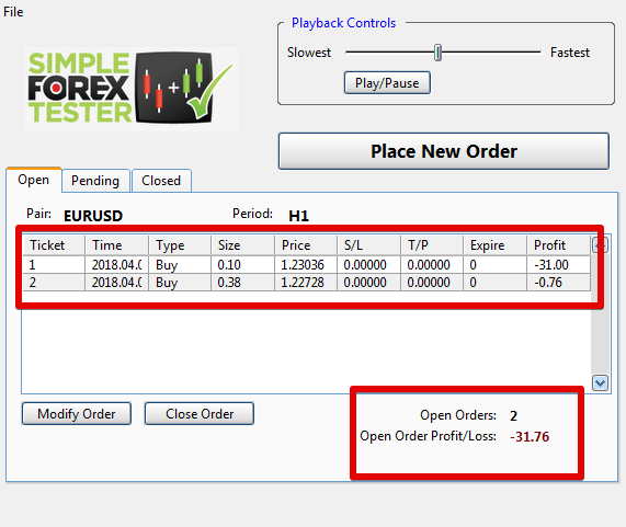 Simple Forex Tester